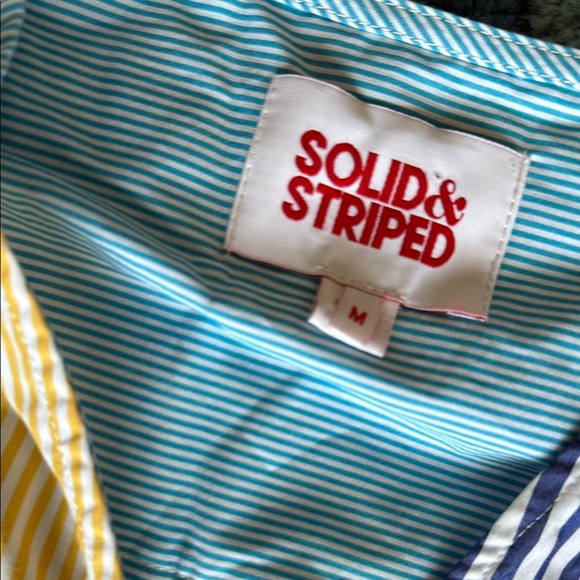 Solid & Striped Cotton Midi Dress with Puff Sleeve - Picture 2 of 3